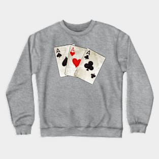 Gambling with cards Crewneck Sweatshirt